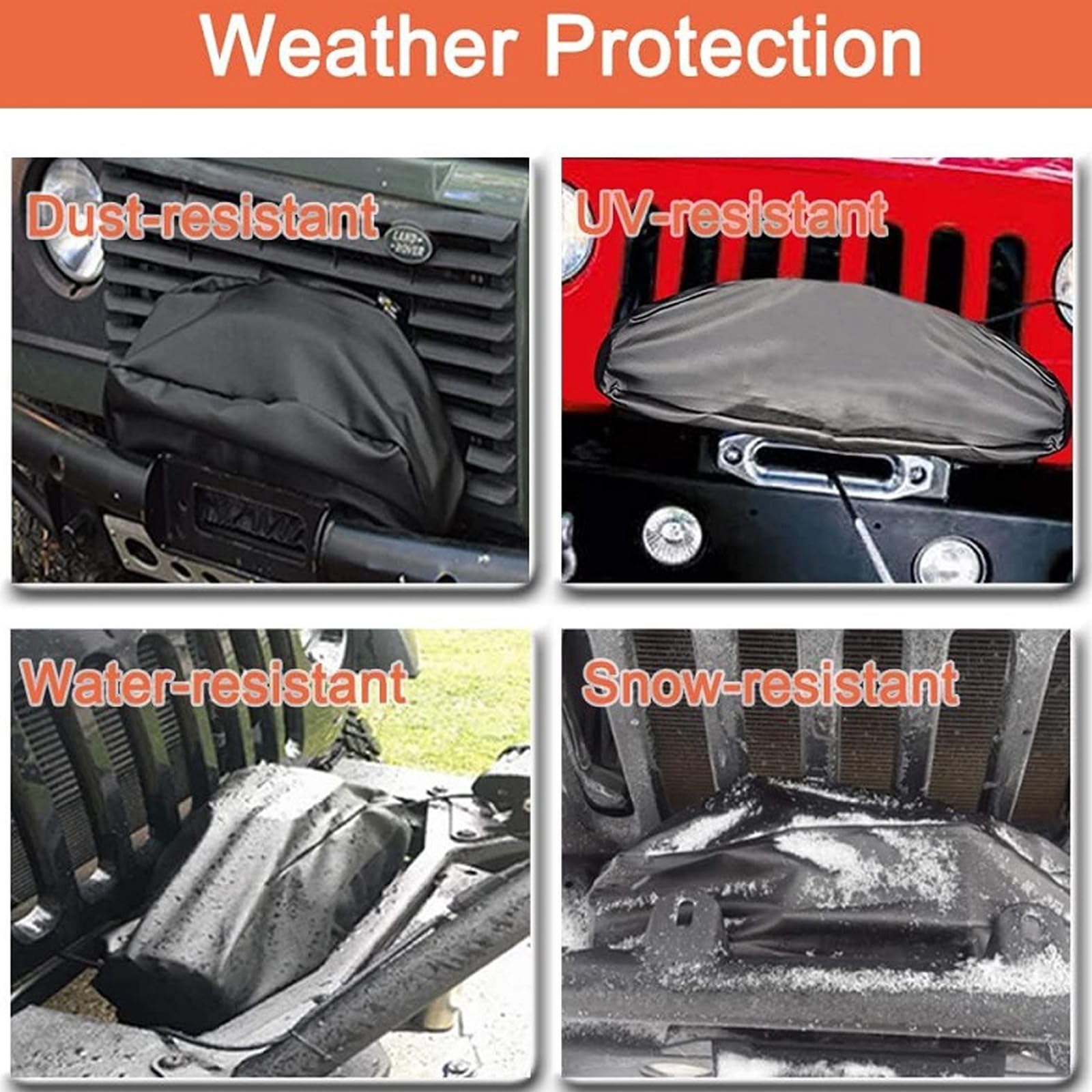 Funda impermeable para cabrestante eléctrico, protecciones resistentes Oxford, a prueba de polvo, resistente a roturas, protector de cabrestante resistente