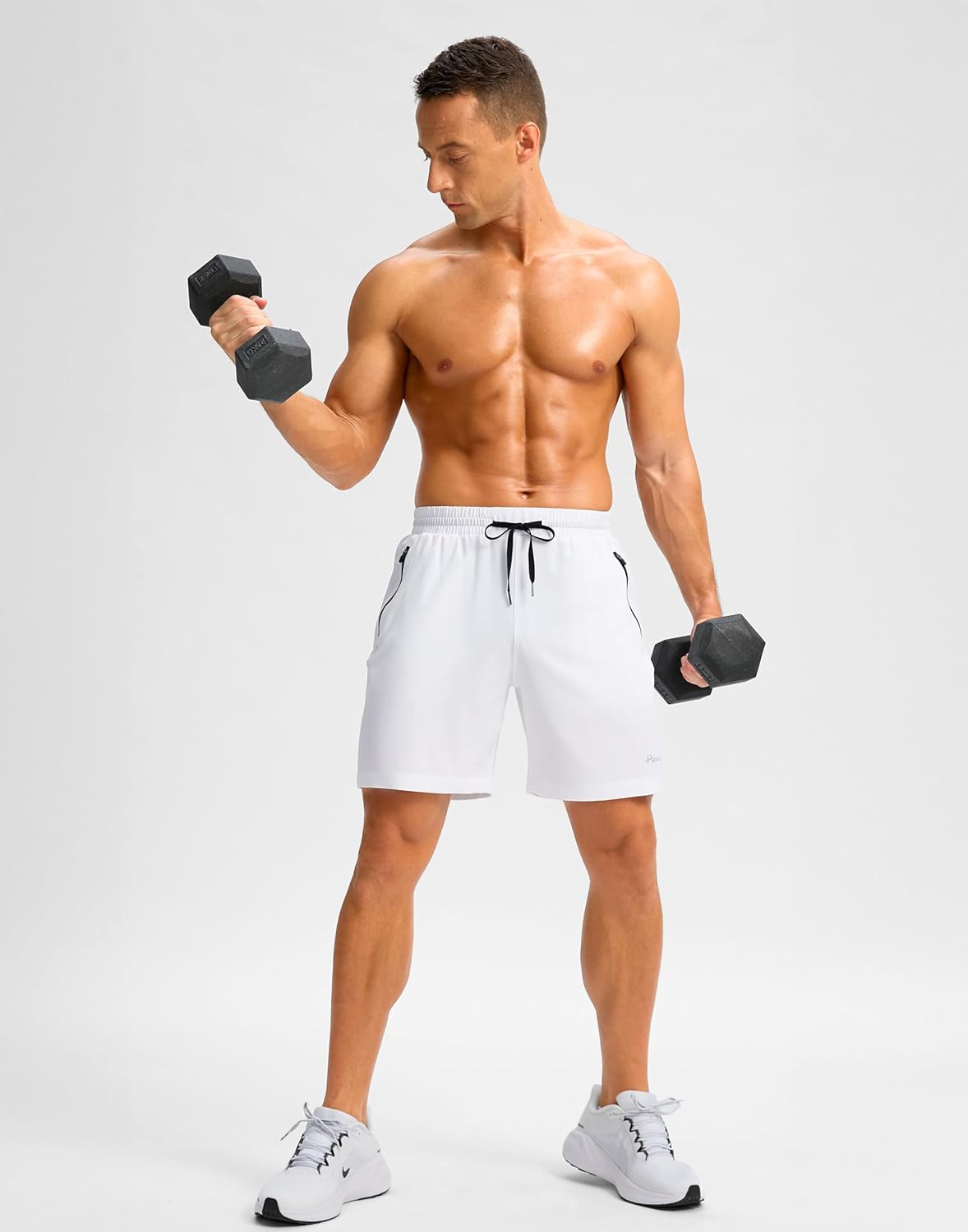 Pudolla Men's Running Gym Shorts with Zipper Pockets 5"/7"/ Lightweight Quick Dry Running Workout Athletic Short - Image 6
