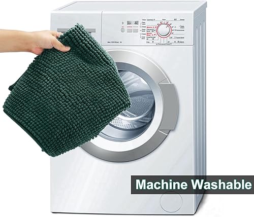 Miniatura 7 de Urvoix Juego de alfombras de baño de 3 piezas, alfombra de baño de felpilla antideslizante, ultrasuave, lavable, súper absorbente, para baño,