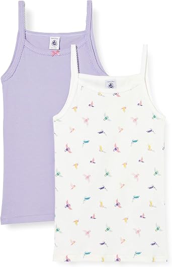 Petit Bateau Girls Bird Print Strappy Tops - 2-Piece Set Style 56030 Sizes 2-12 Size 2 Style 56030 Girls Multi
