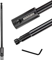 Vista 12 de SDS-Plus - Mandril de sierra de agujero, incluye 2 ejes de sierra de agujero con 3 taladros centrales HSS (M2) de 1/4 de pulgada, 2 llaves