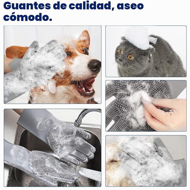 Foto 2 de 7 de VavoPaw - Guantes de aseo para mascotas suaves y mágicos