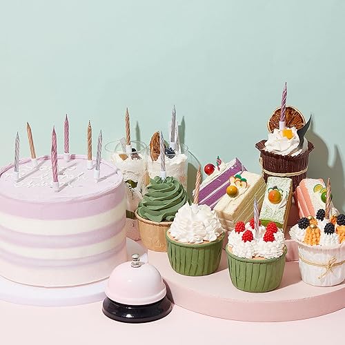 Miniatura 7 de 60 velas en espiral, velas para el día de San Valentín, velas para pasteles, cupcakes, cumpleaños, fiestas, celebración de boda, velas metálicas de