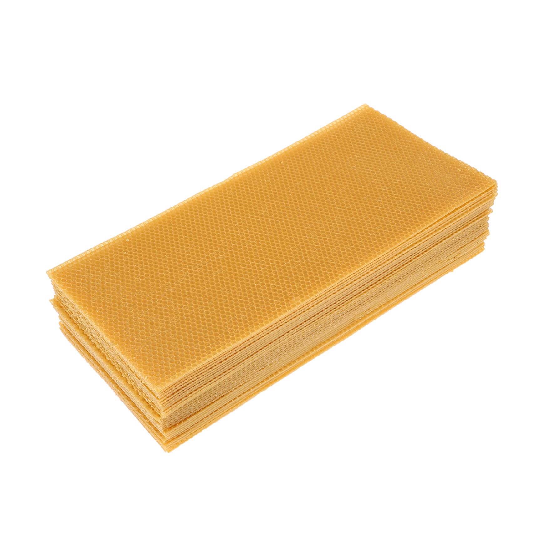 Láminas Base para Colmenas de Abeja 30 Piezas, Cera de Abeja | Amarillo, Forma Simple, Resistencia al Desgaste, para Construcción del Panal y Base de Colmena
