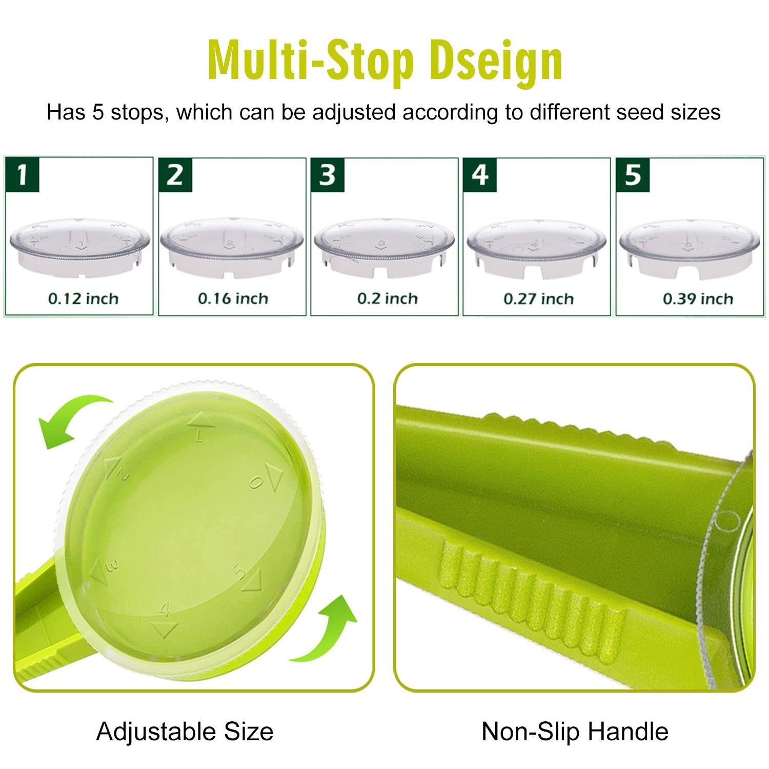 Sequence en Plastique en 2 Pièces, Outils De Jardinage À Domicile, Semence Manuel, Outils De Plantation, Distributeur De Graines