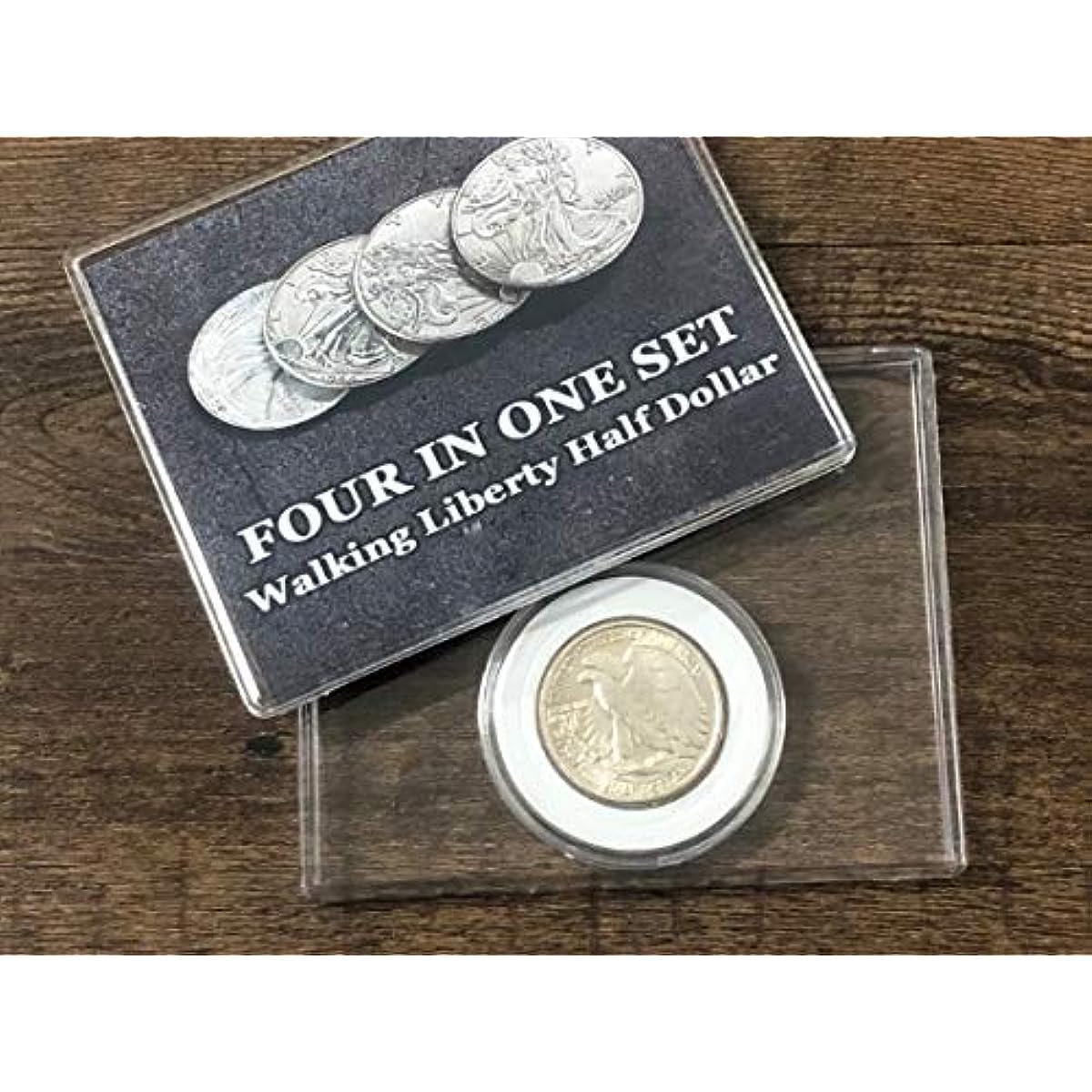 Amazon.com: blue-ther 4 in 1 Walking Liberty Half Dollar Set Magic