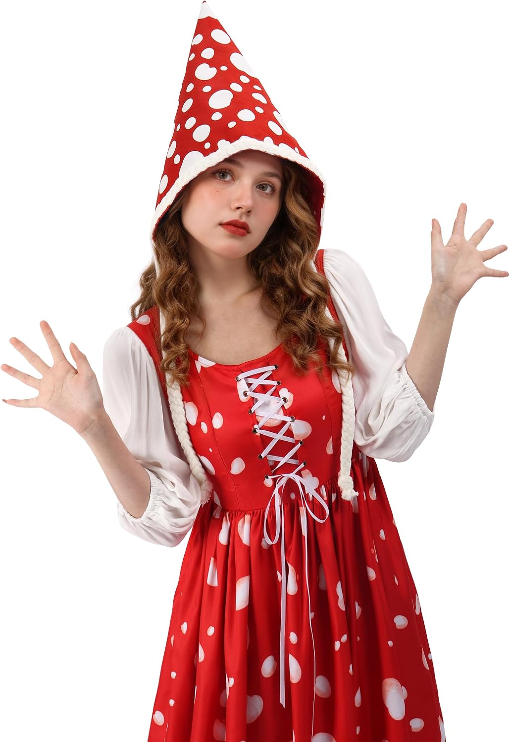 Renaissance Mushroom Hat Fairy Gnome Dwarf Hat Pixie Hood Cottagecore Elf Cosplay Ren Faire Accessory