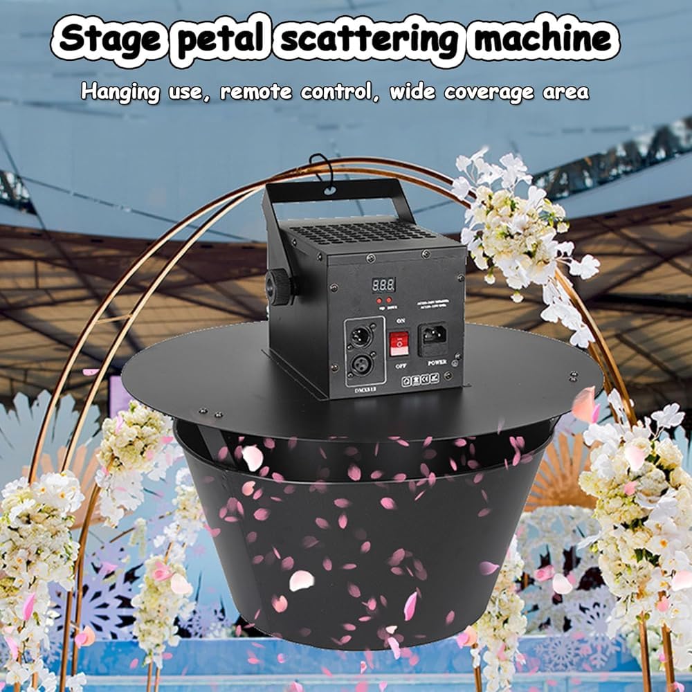 Lanciatore di Petali di coriandoli, sparatutto di Petali con Telecomando Wireless sospeso, per Matrimoni, concerti e Eventi teatrali+