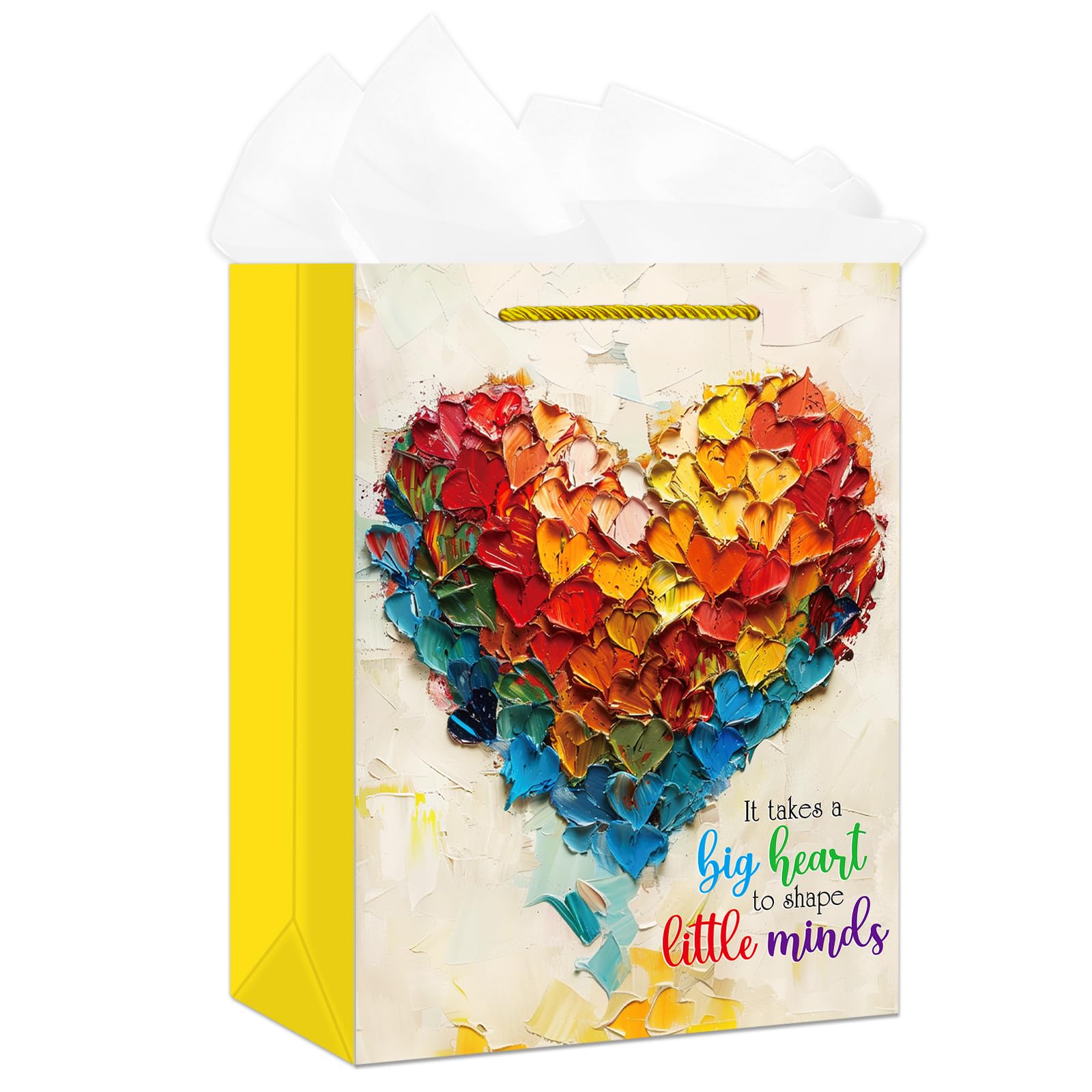 Skyygemm Teacher Appreciation Gift Bags 50pk - Thank You Bags With Handles & Tissue Paper