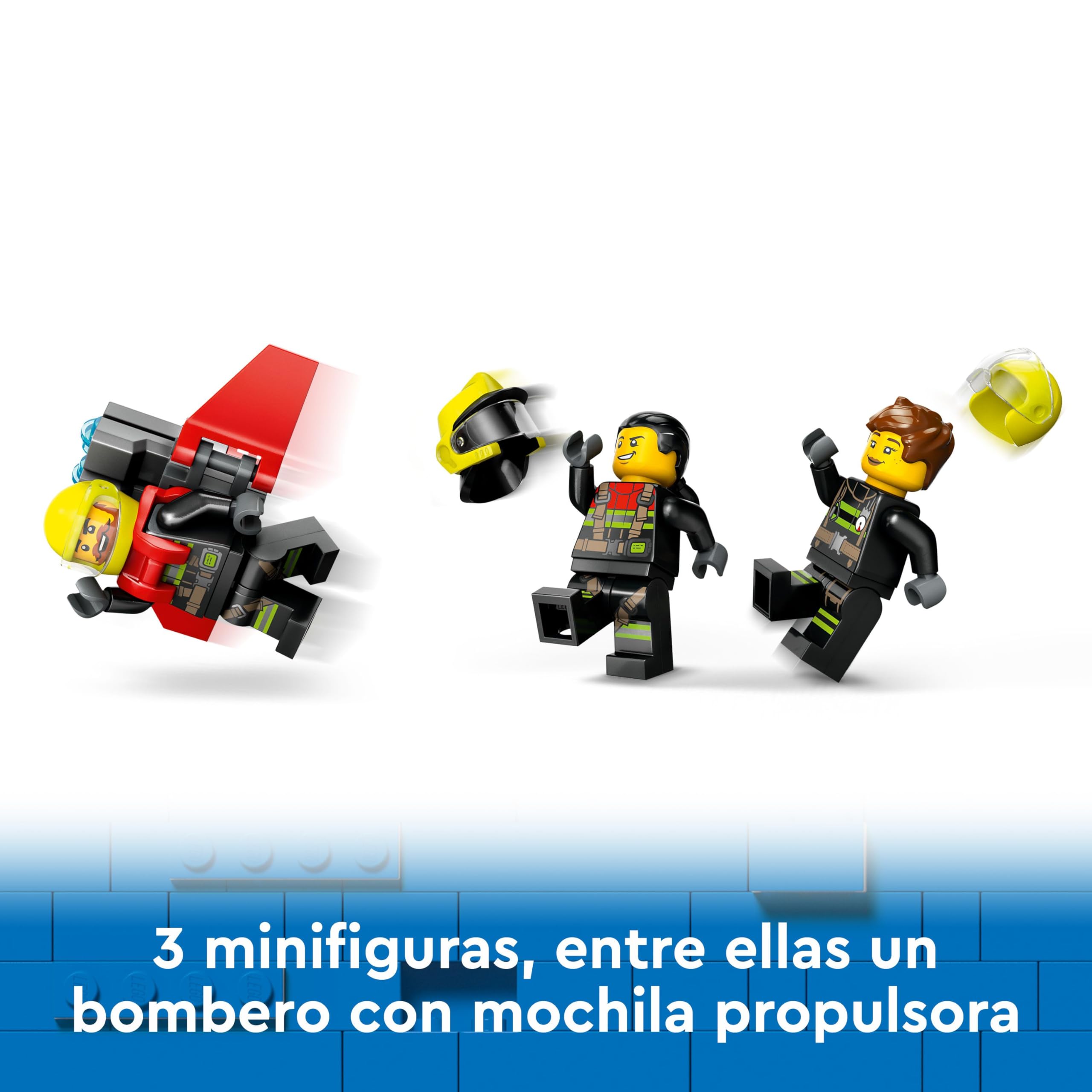 LEGO City Avión de Rescate de Bomberos de Juguete, Regalo de Cumpleaños para Niños y Niñas de 6 Años o Más, Juego de Construcción con 3 Minifiguras de Piloto, Bombero y Operador de Extintor 60413