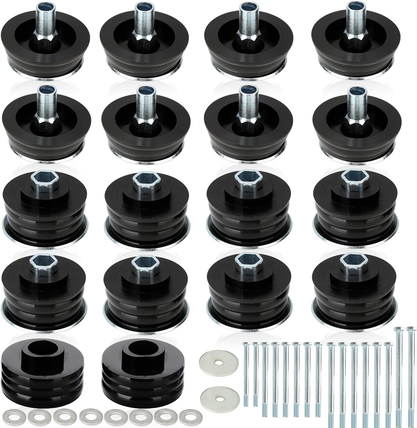 ROADGIVE KF04060BK Body Mount Bushing Kit, Polyurethane