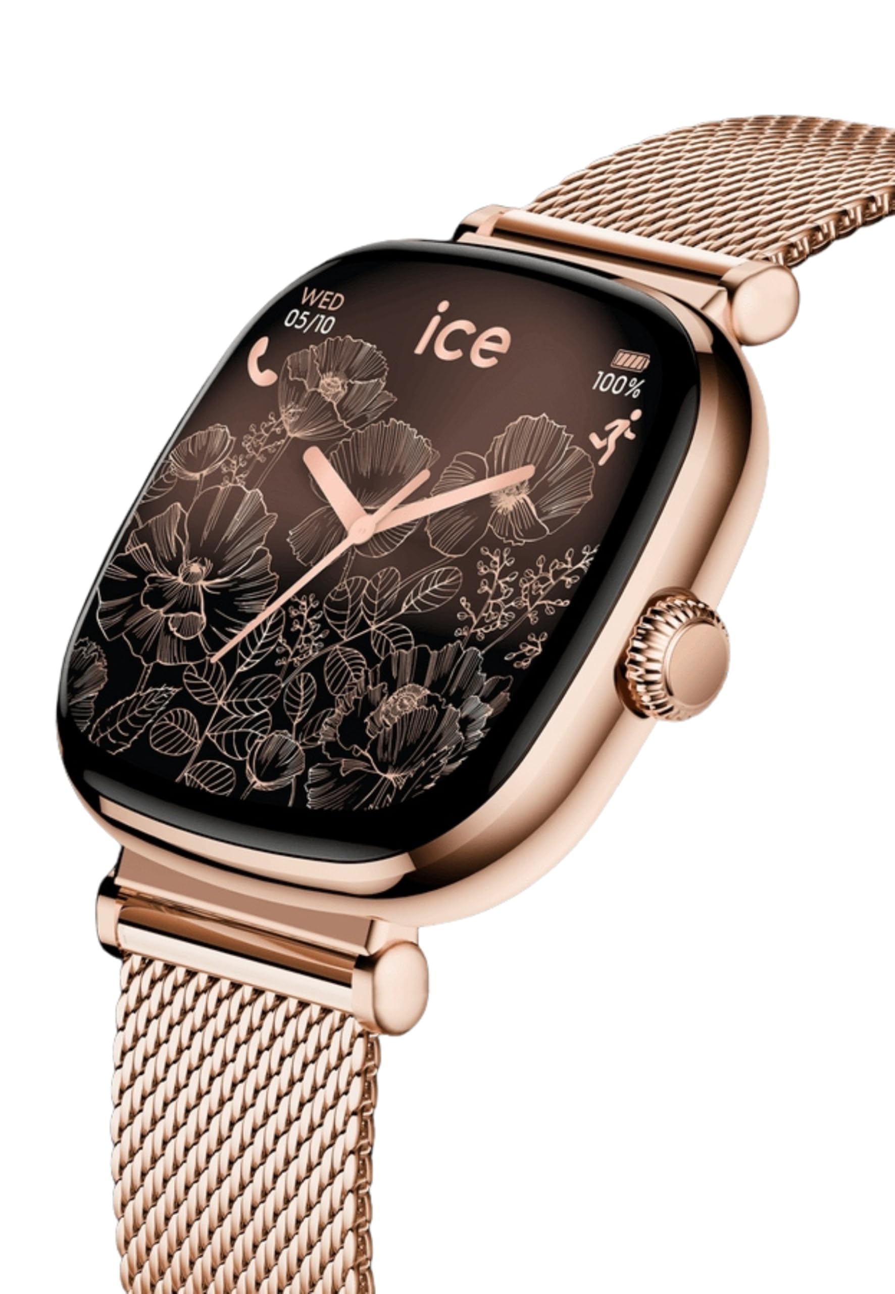 Ice-Watch – Ice smart 2.0 – Quadratische Smartwatch für Damen mit Edelstahlarmband (1,70 Zoll)