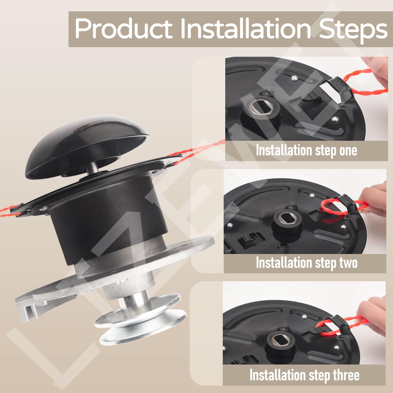596878501 - Conjunto de husillo de cabezal de recortadora, 532182217, kit de bola y pernos de corte compatible con Husqvarna Poulan Craftsman HU625WT PR22WT 180334 182217 HU625HWT PPWT62522