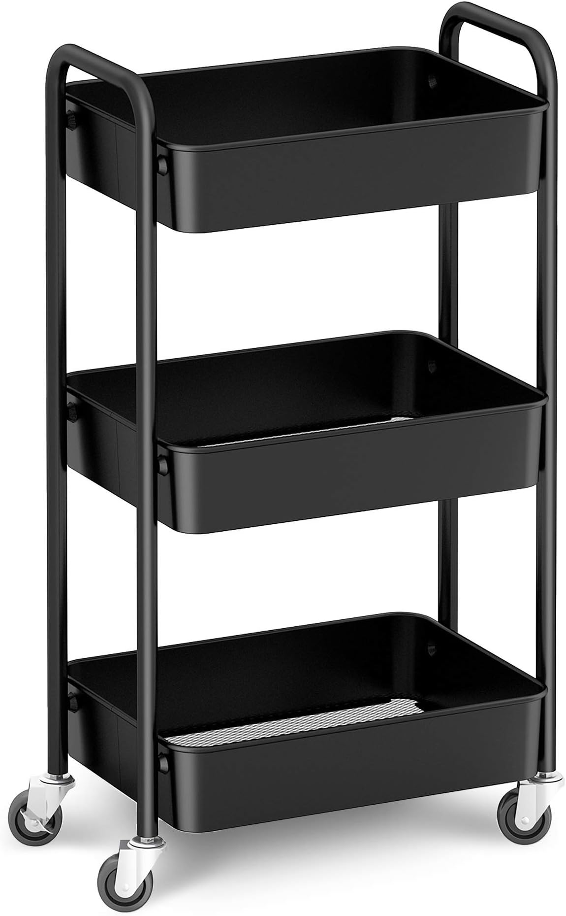 RASKOG Home Kitchen Storage Utility cartBlack Office