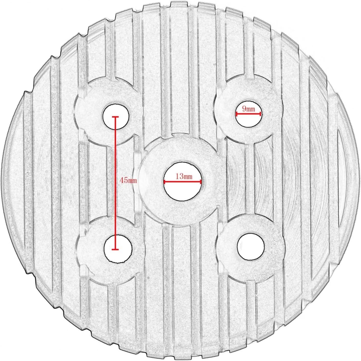 レーシングCNCシリンダーヘッドとプラグキット 66/80ccバイク対応 シルバーグリーン(Green)