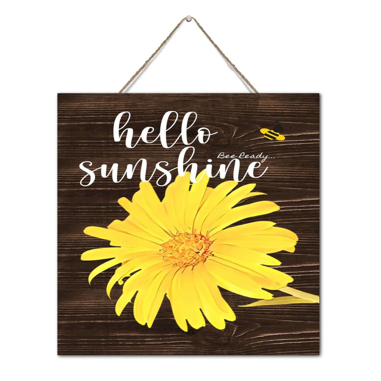 Panneau en bois personnalisé Hello Sunshine pour apporter de la joie dans votre maison