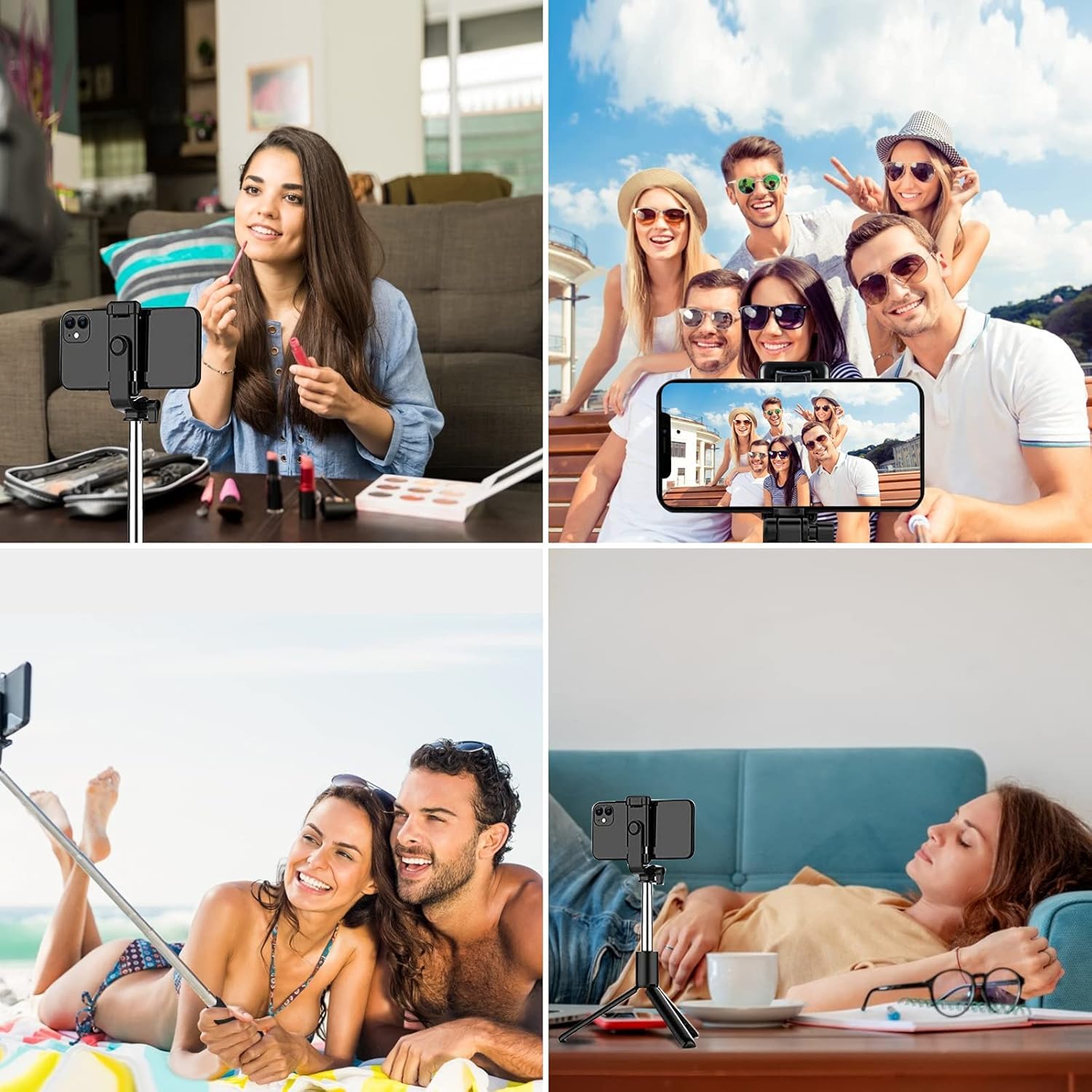 SOOPII 3-in-1 Selfie Stick with Bluetooth Remote, Foldable Tripod Stand, Compact & Extendable Upto 70 cm / 27.5 inches Mobile Stand Holder for iPhone and Android Devices — Amazon image 13