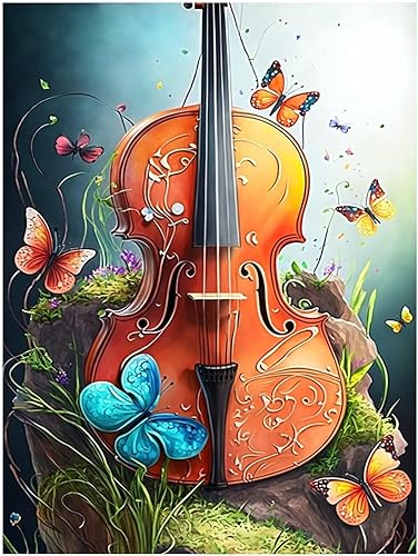 Kit de pintura de diamantes 5D por números animales, arte de diamante, mariposa, violín, bordado de cristal, punto de cruz, decoración de pared, 16 disponible en Yaxa El Salvador