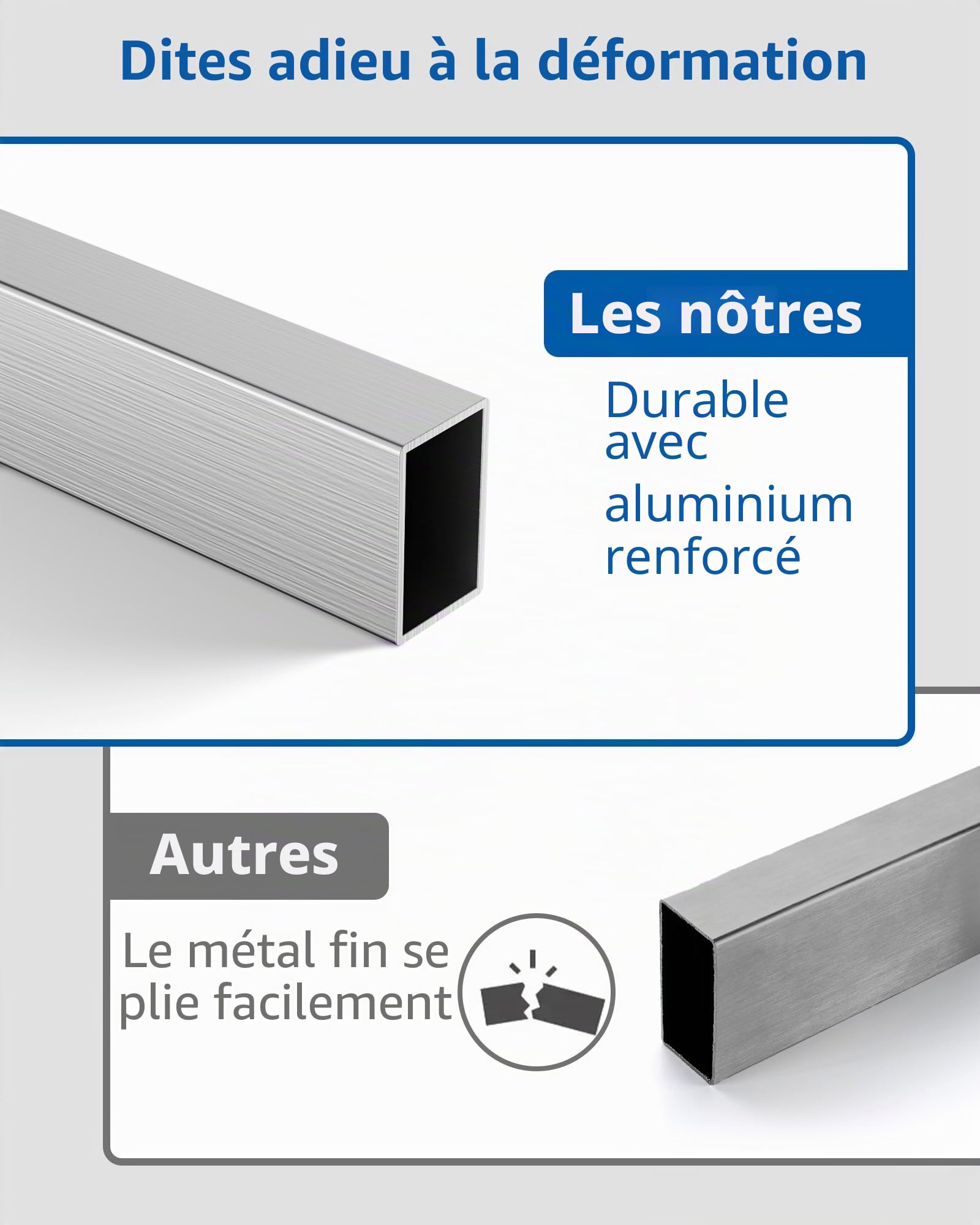 Garvee Plateforme de Travail télescopique Aluminium – Antidérapante, capacité 200 kg, Accessoire échafaudage et échelle, Robuste rénovation Maison, Taille télescopique 6-9ft