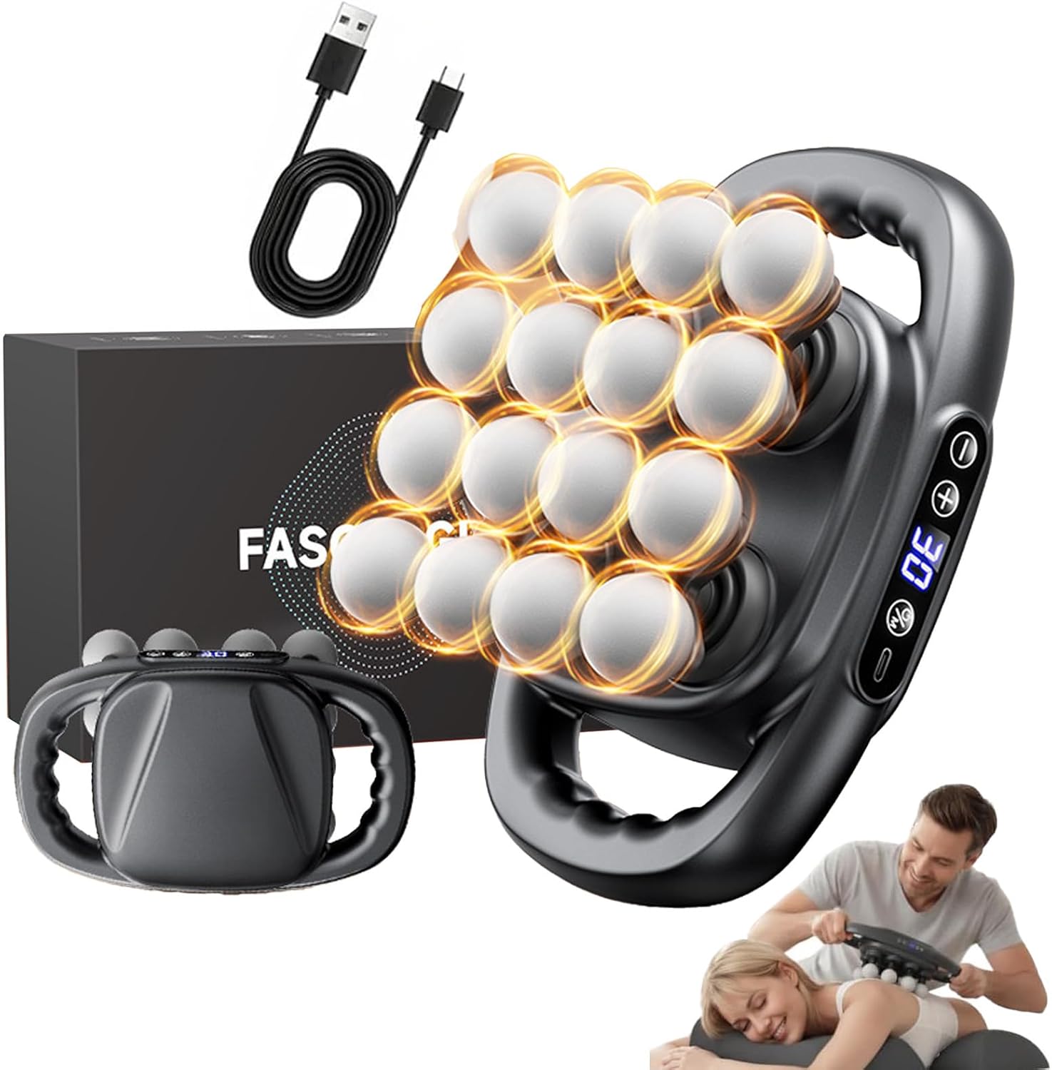 2026 New Zevessa Massager, Mini version Relief Wave Pro 3, 16-Drive 16-Head Massage Gun Set, Verniqo Massager, with 30 Levels, 3 Modes, for Neck, Shoulders, Legs (Black) 2026 New Zevessa Massager, Mini version Relief Wave Pro 3, 16-Drive 16-Head Massage Gun Set, Verniqo Massager, with 30 Levels, 3 Modes, for Neck, Shoulders, Legs (Black)