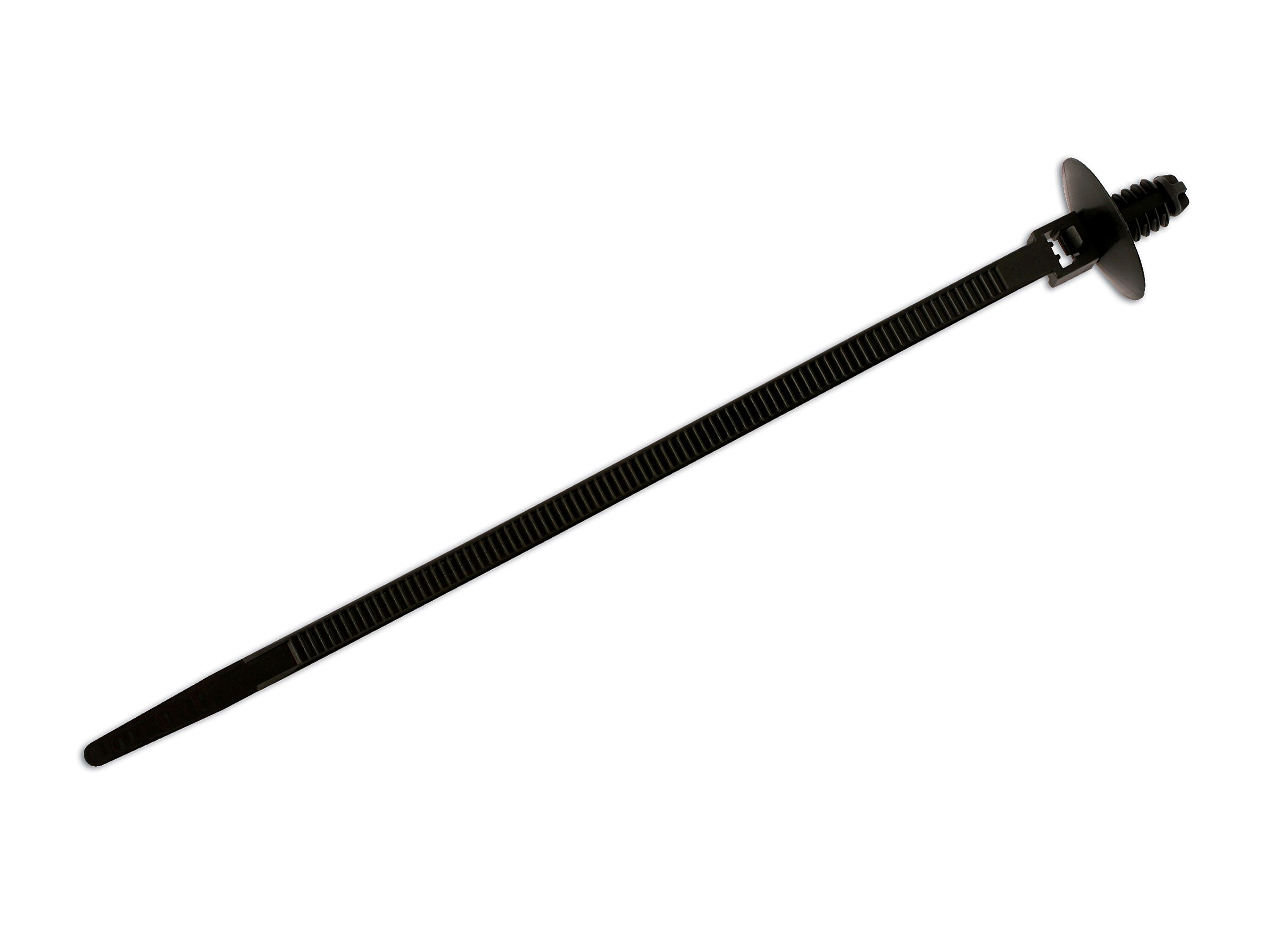 The Tool Connection Ltd. Connect 30302 Fir Tree Mounting Black Cable Tie 165mm x 5.0mm 100pc