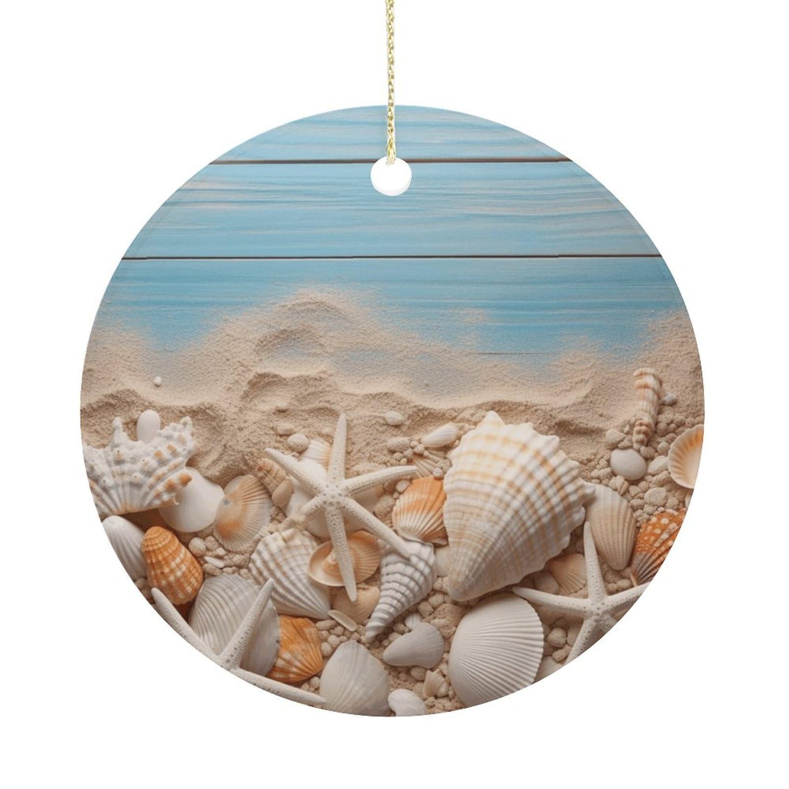 Adfgyerh Women's Style Sea Shells And Starfish Hanging Ceramic Ornaments, Christmas Tree Decorations, Funny Home Decor Gifts For Sisters & Work Best Friends