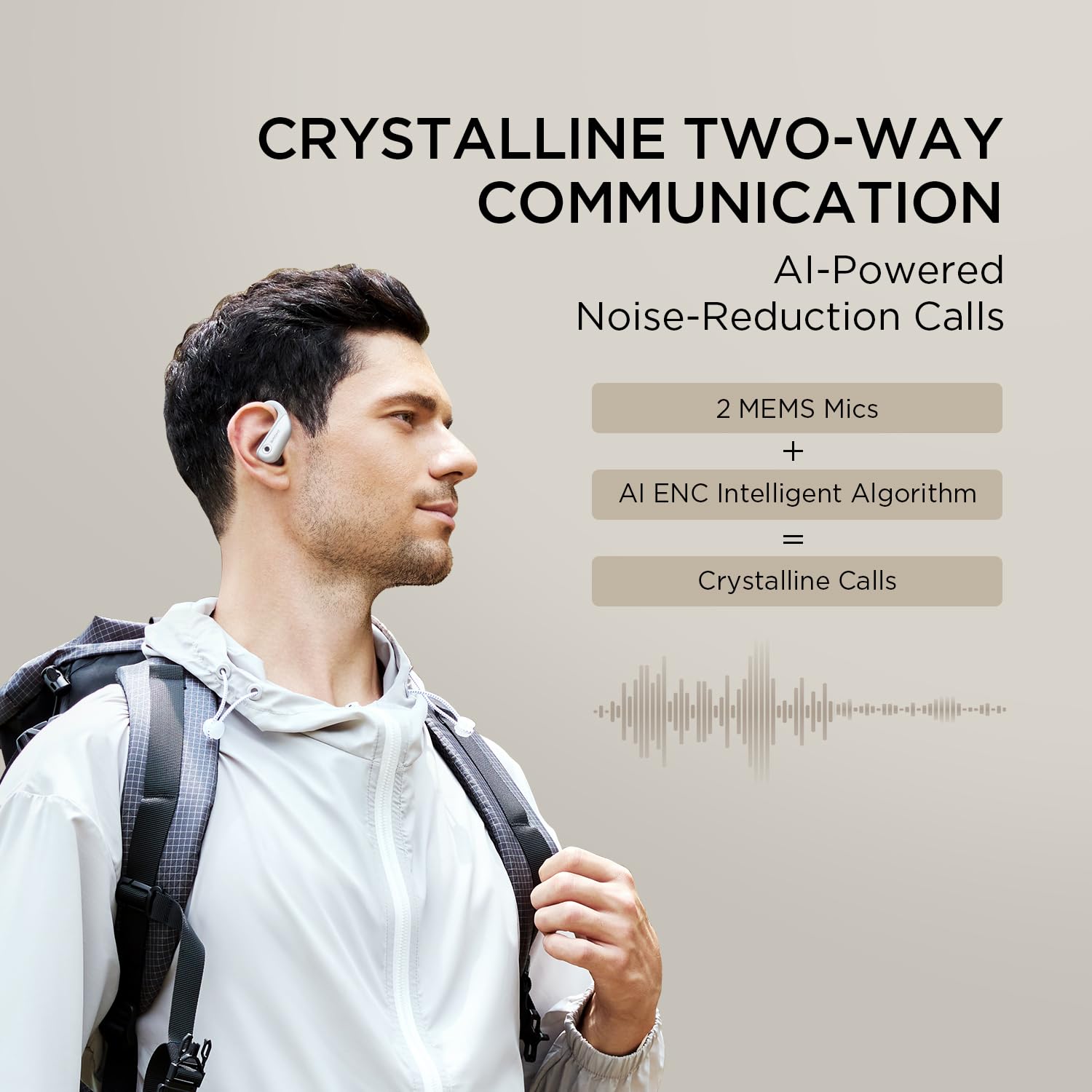 1MORE Pasuje do otwartych słuchawek dousznych S50, Open-Ear True Wireless Bluetooth z mikrofonem, słuchawki douszne z haczykami na uszy dla wygodnego noszenia, IPX7, szybkie ładowanie, czas
