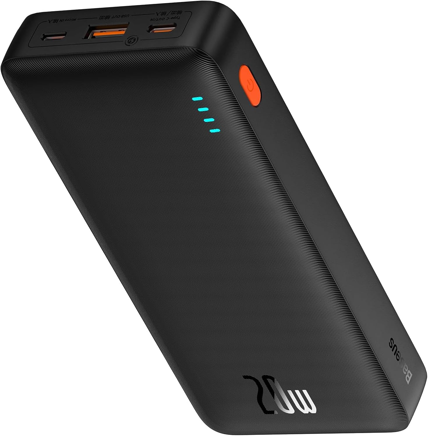 OS-Baseus Airpow Hızlı Şarj Power Bank 20000mAh 20W, Siyah (USB to Type-C 50cm Siyah kablo dahil)