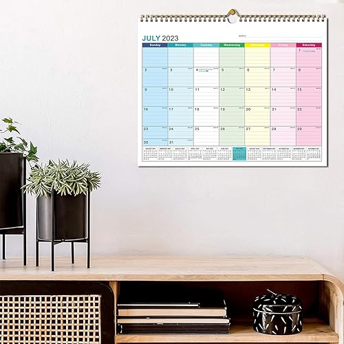 Miniatura 7 de Kyweel Calendario de pared 2022-2023, julio 2022 a diciembre 2023, 15 x 12 pulgadas, días festivos, calendario de planificación, papel grueso