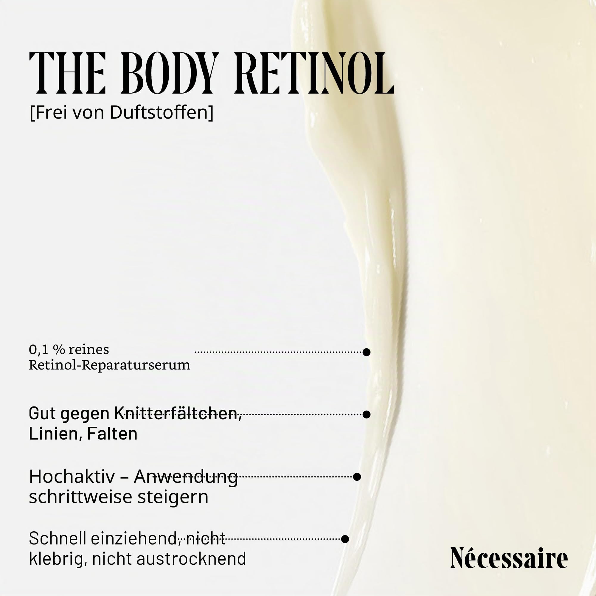 The Body Retinol Straffende Retinol Body Lotion - 0,1% reines Retinol + 10% AHA