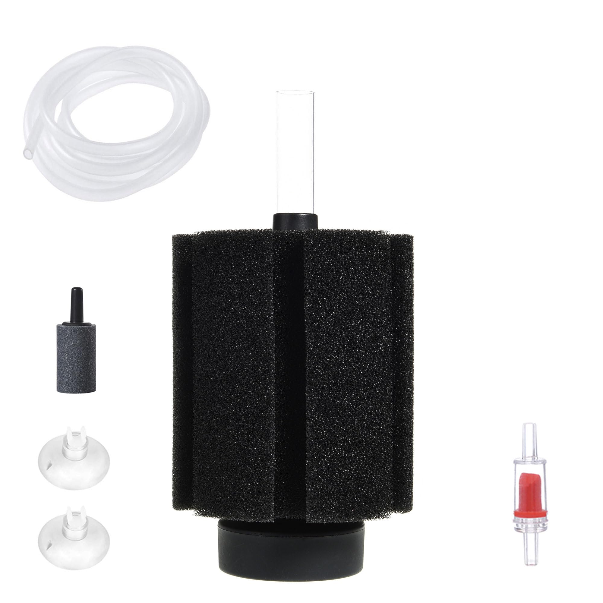 ALEGI Aquarium Bio Sponge Filter with Ceramic Media for Clear and Quiet Aquariums for Betta Fry Shrimp Tiny Fish Tank (10-40 Gallon 1 Pack)