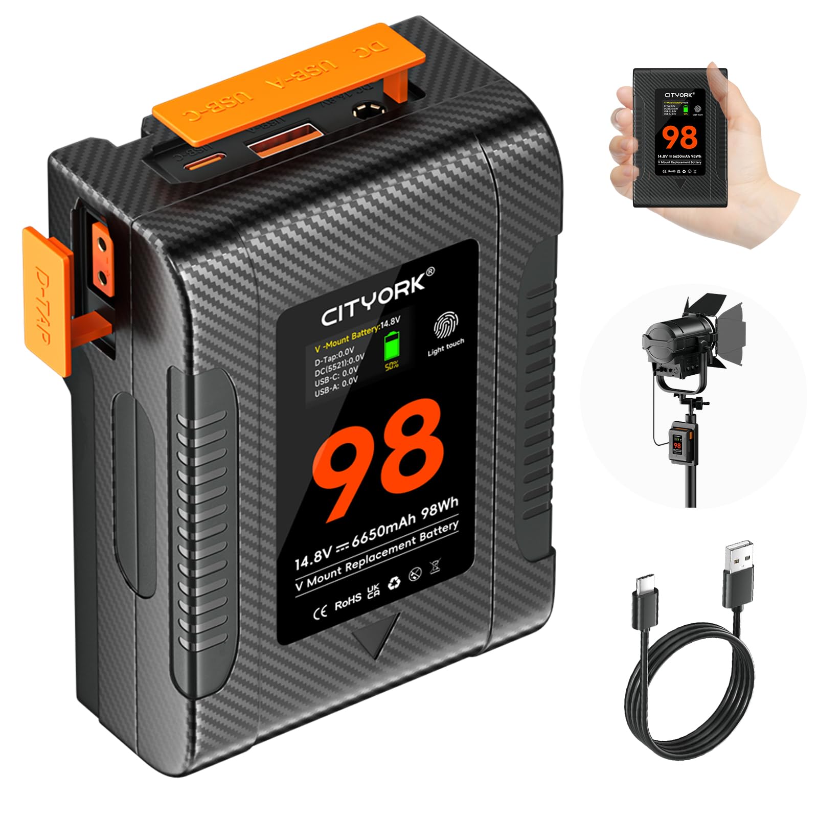 その他 CITVORK V Mount Battery 229Wh Amazon.com: CITYORK Mini V Mount Battery 98Wh/ 6650mAh 14.8V