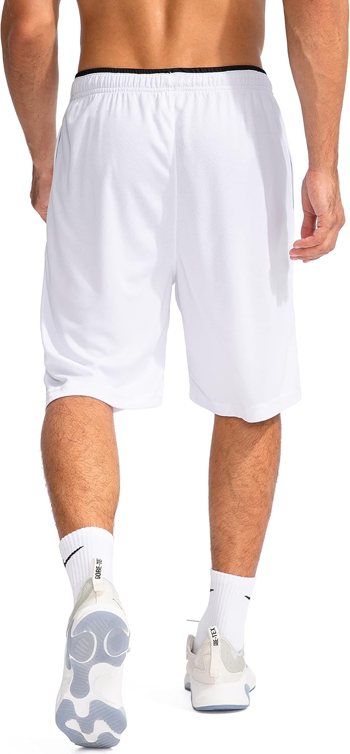 G Gradual Men's Basketball Shorts with Zipper Pockets Lightweight Quick Dry 11" Long Shorts for Men Athletic Gym - Image 2