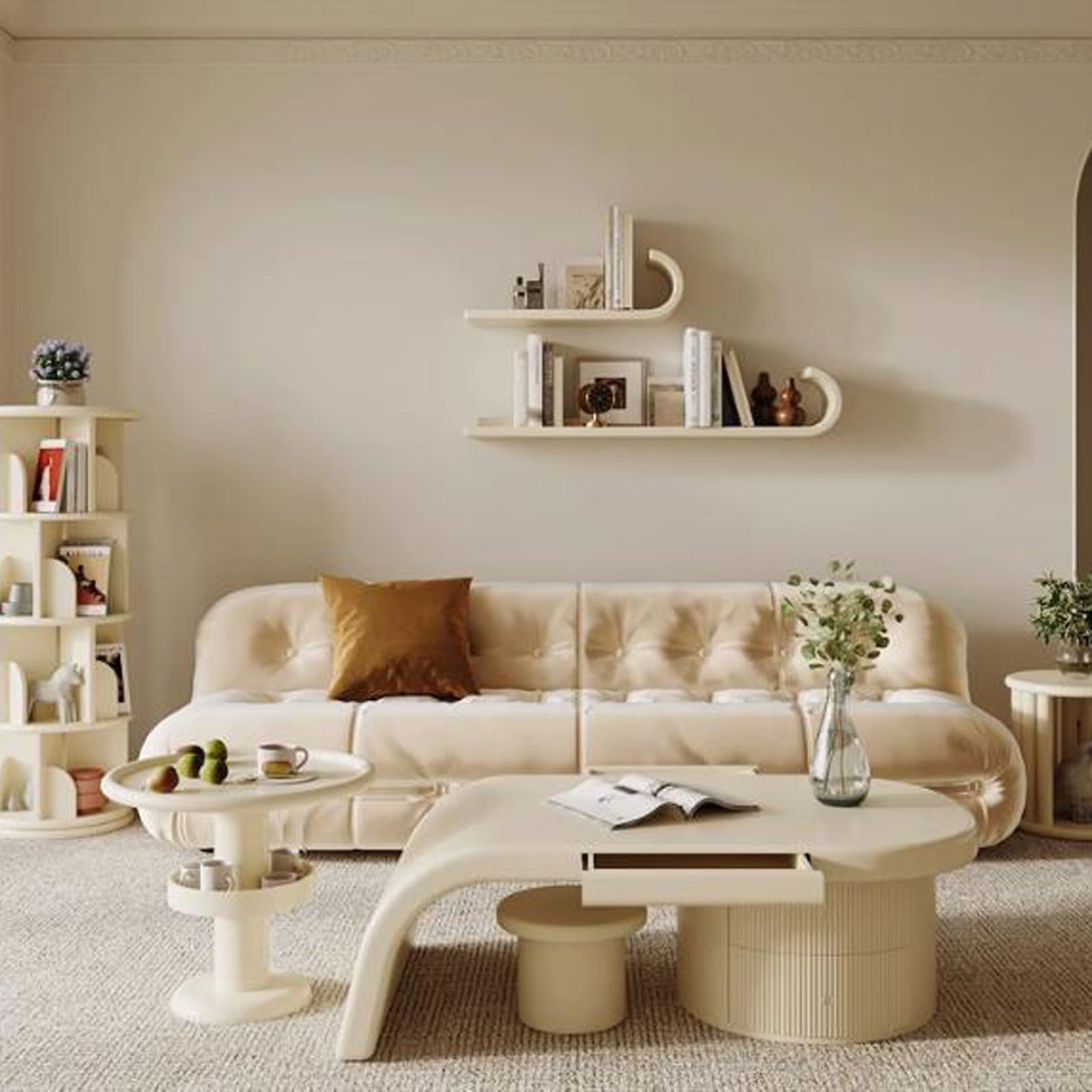 Mensola galleggiante Mensole sospese da parete, mensole esposizione a for camera letto, soggiorno, libreria sospesa, moderne for organizzazione cucina, bagno sospeso, montate a(60 * 20CM)