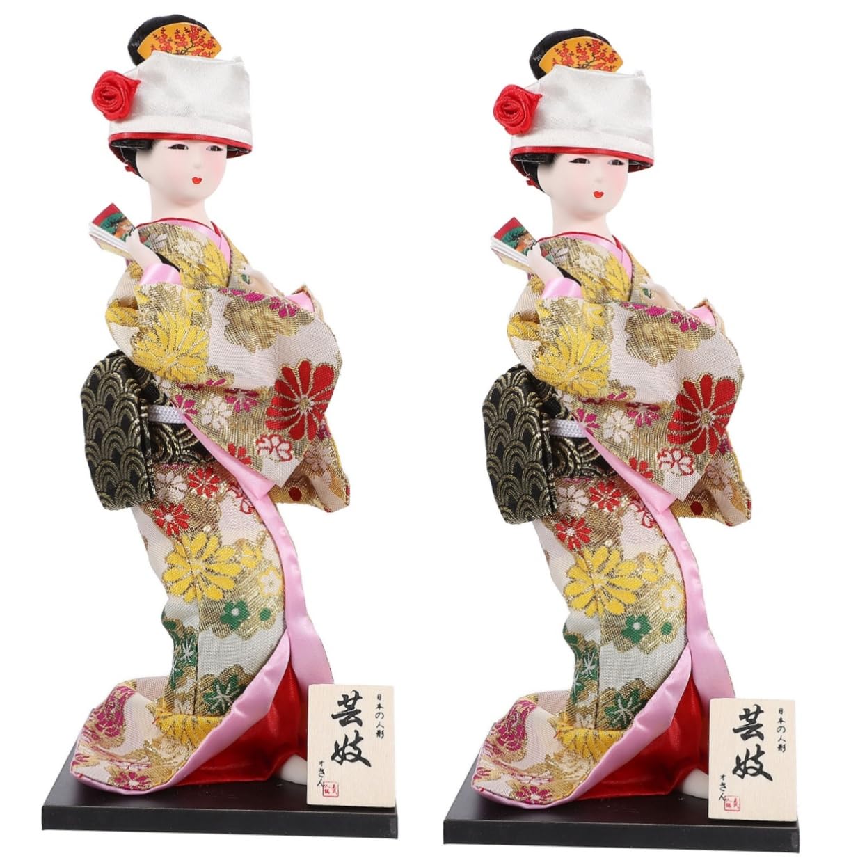 Figurines japonaises décoratives PRETYZOOM lot de 2 statuettes rétro