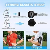 Vista 3 de Brazalete para correr con funda para auriculares y ranura para tarjetas, soporte para teléfono para iPhone 17 16 15 14 Pro Max Plus Galaxy S25 S24