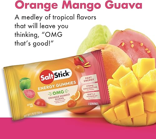 Miniatura 8 de SaltStick Gomitas energéticas con electrolitos, paquete variado, gomitas de electrolitos fáciles de masticar, masticables energéticos que saben muy