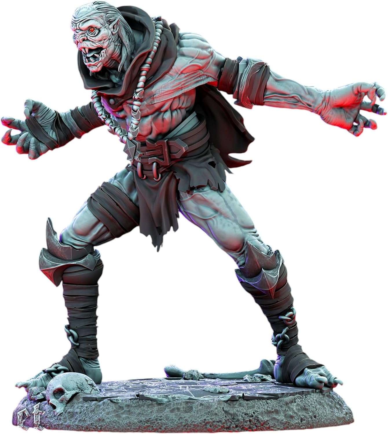 TYL Awakened Ghouls Unpainted Miniature for War Gaming | RPG Scale Figures, Detailed Tabletop Board Game Accessories | Realistic Tabletop Miniatures (Combo of 4, 32mm)
