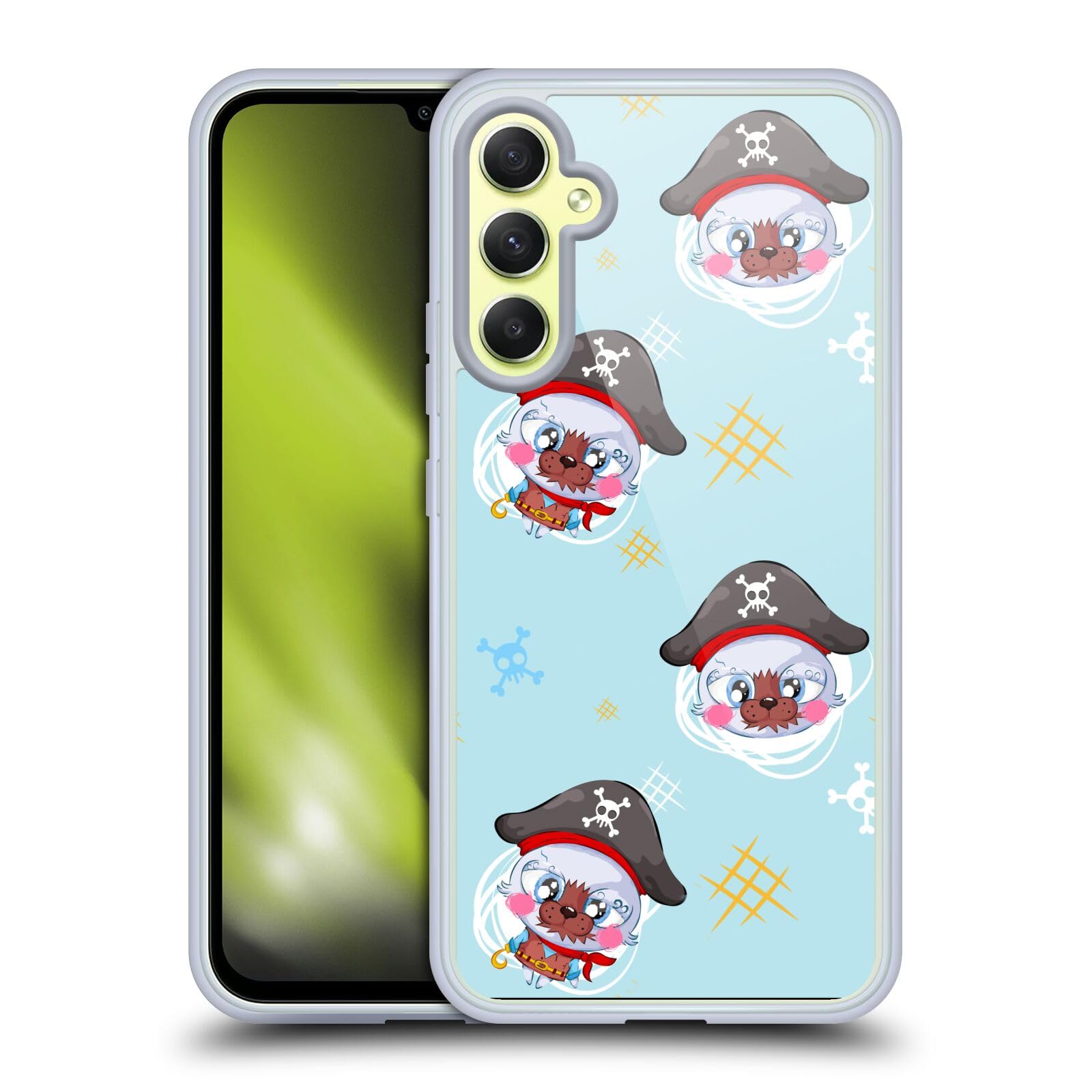 Head Case Designs Officially Licensed Haroulita Cute Pirate Baby Animals Soft Gel Case [Military Grade Protection] Compatible with Samsung Galaxy A34 5G