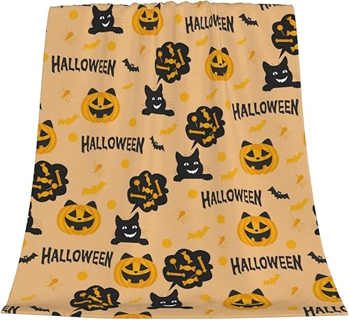 Miniatura 5 de AFHYZY Manta de Halloween para mujer, suave manta de forro polar de verano, lavable, manta ligera de viaje para sofá, cama, sillón durante todas las