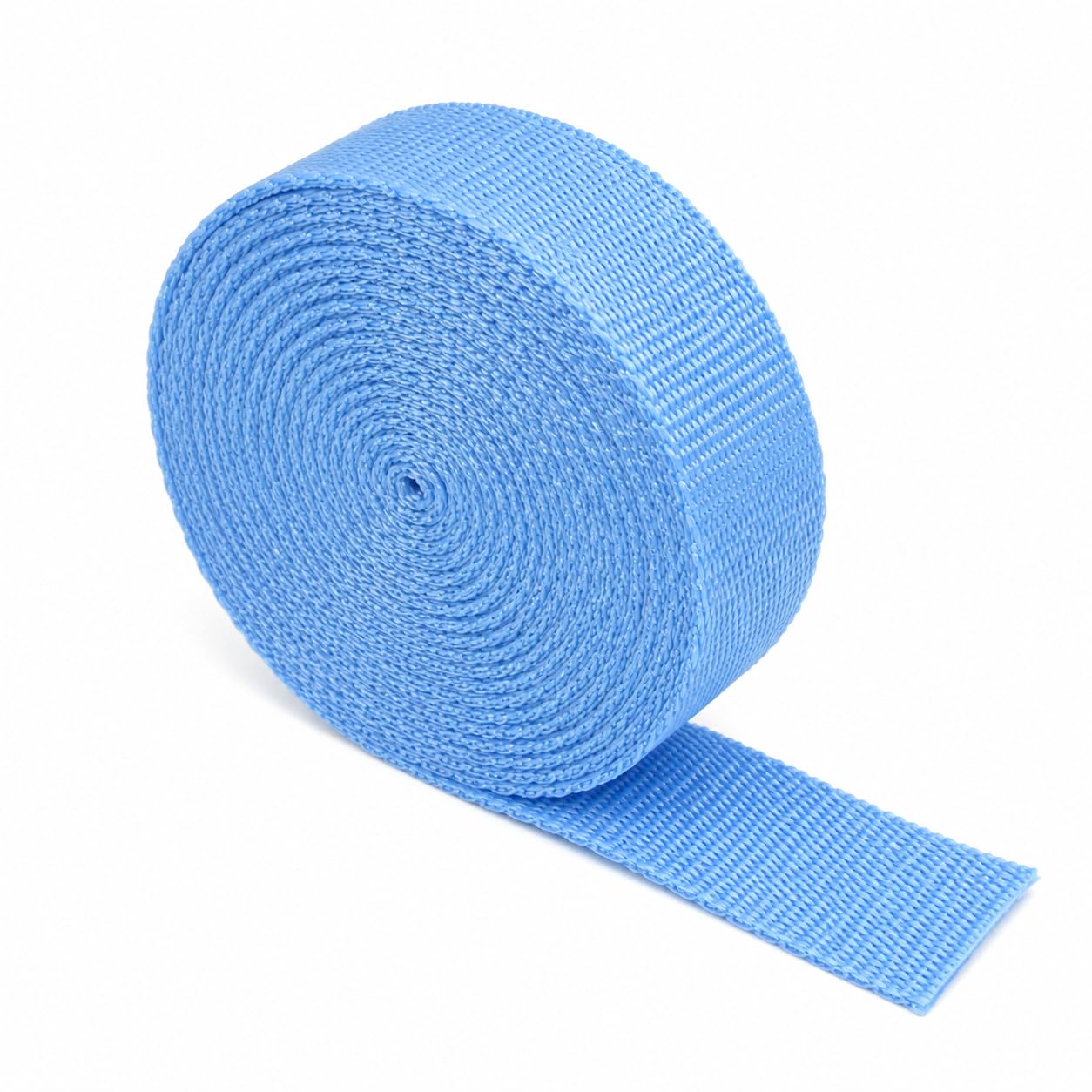 The Webbing Shop Polypropylene Webbing Strap, Continuous Length Flat Woven Tape for Bags, Crafts, Belts, Pet Collars and Leads (Baby Blue, 25mm x 5m)