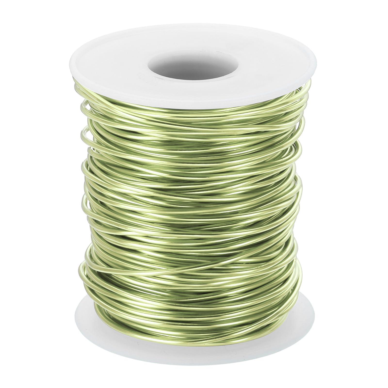 PATIKIL 15 Gauge 1.5mm Aluminum Craft Wire, 98.4 Ft Metal Wire Armature Bendable Wire for Jewelry Making Metal Wrap DIY Apple Green