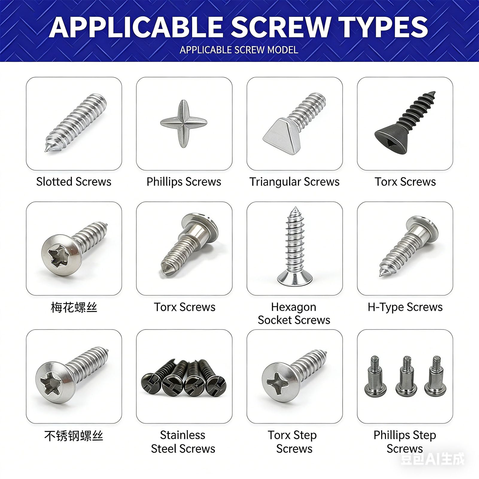 Fafeicy Mandril para Máquina de Bloqueo Automático de Tornillos, Boquilla de Acero Inoxidable de Cambio Rápido para Tornillos M2.8-M3.0 y Tuercas de 4.7-5.1 mm. Uso manual.