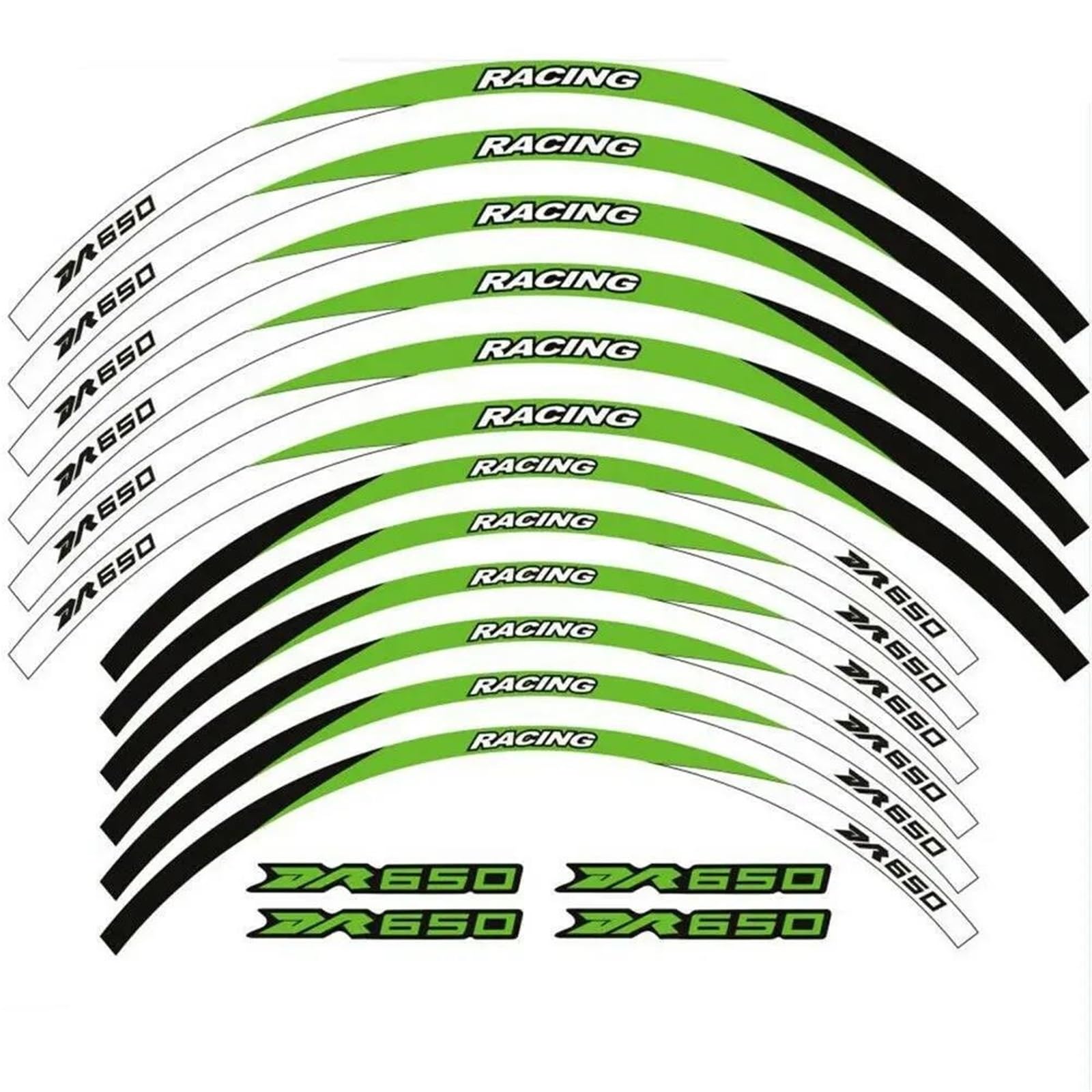 Decorative Stickers Decal Reflective Rim for Suzuki DR650S 2015-2021 2020 2019 2018 2017 2016 Motorcycle 18inch Wheel Sticker(Green)