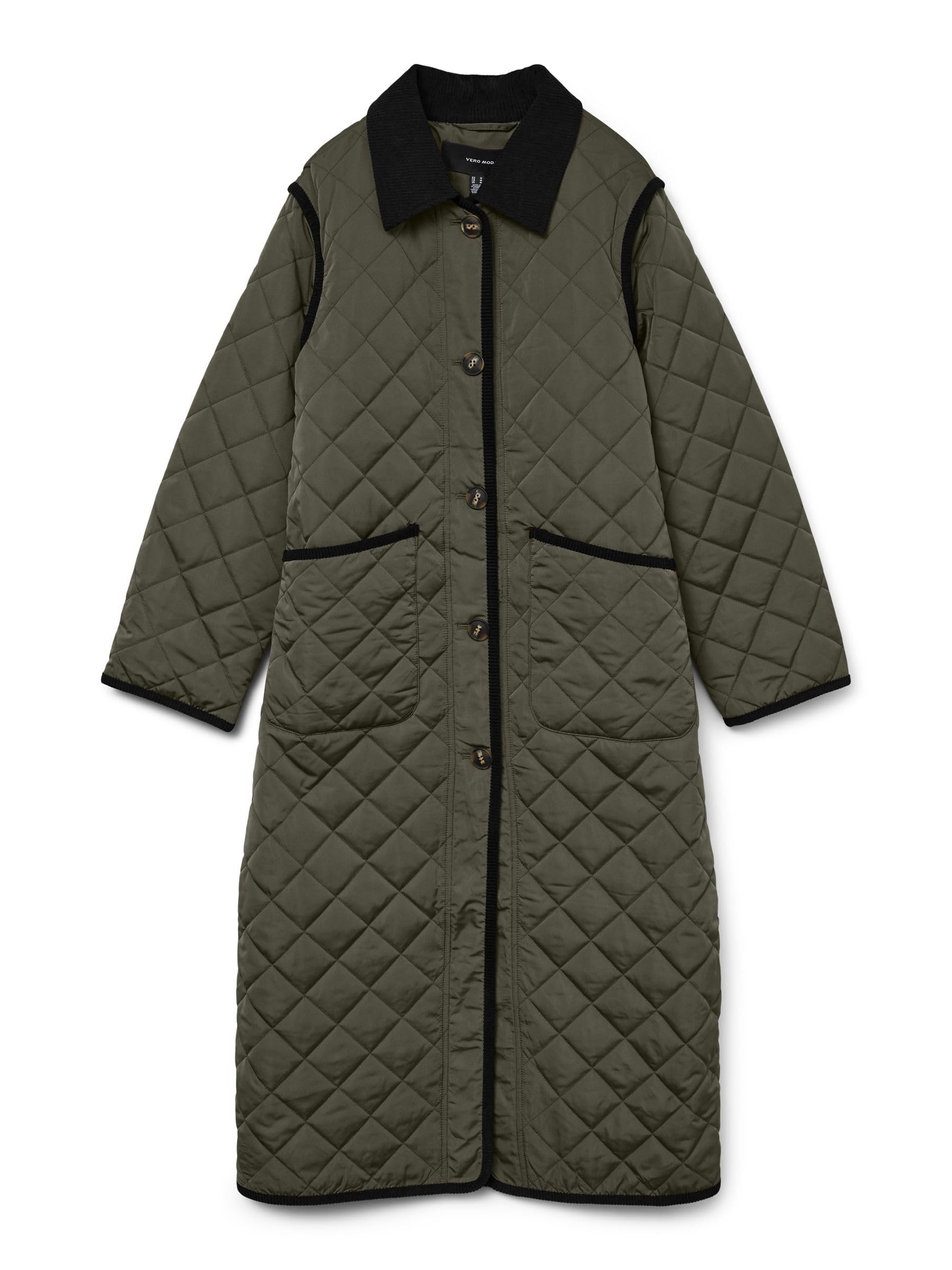 VERO MODA Vmemily Long Coat Boo, Grape Leaf, L