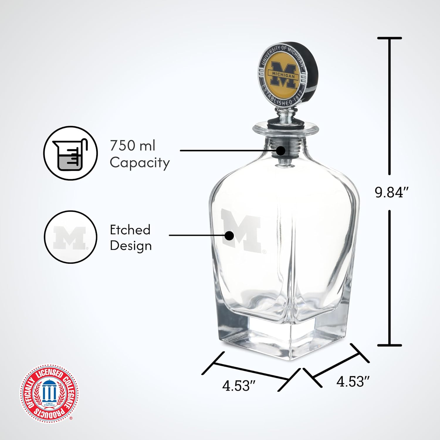 The Memory Company | Licensed NCAA Decanter with Mascot Stopper - Image 5