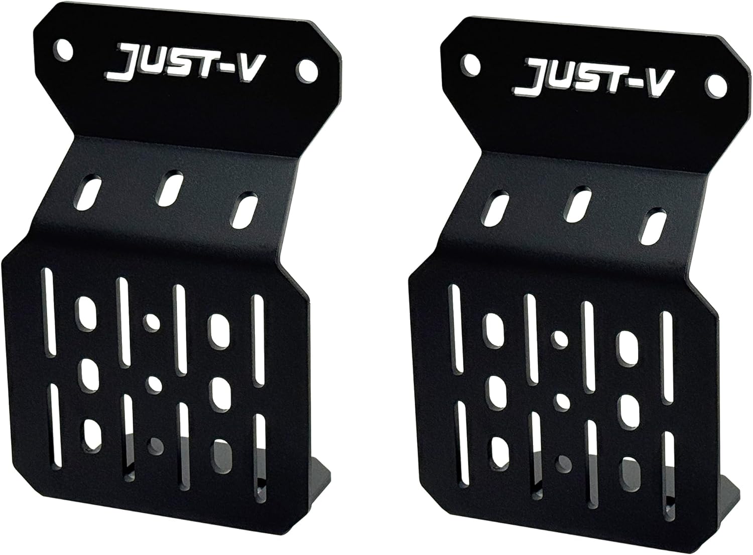 Just-V Truck Bed Rail Side Mount Holder for Toyota Tacoma 2005-2026, for Toyota Tundra 2022-2026, 2Pc Bed Rail Modular Accessories Mount for Shovels, Axes, Recovery Plates, Bike, Fuel Tanks