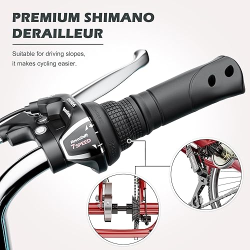 Miniatura 63 de ABORON Triciclo para adultos, bicicleta de 3 ruedas para adultos, triciclo para adultos, llantas de doble pared, triciclo para mujeres y hombres