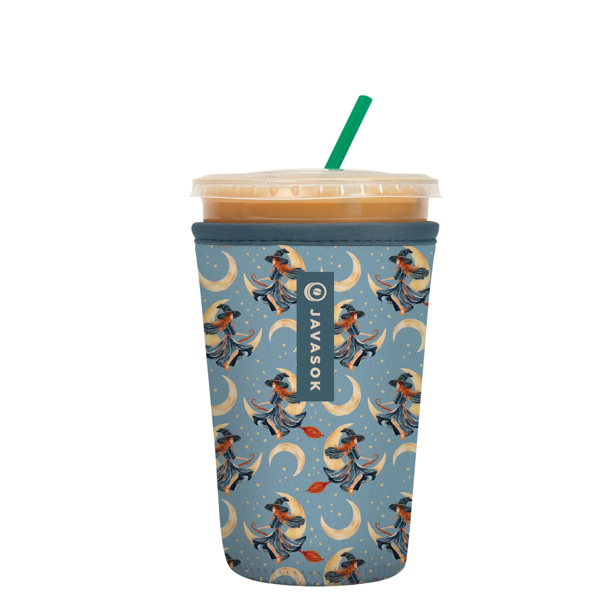 Sok It JavaSok Iced Coffee &amp; Cold Soda Insulated Neoprene Cup Sleeve (Witching Hour, Medium: 22-28oz)