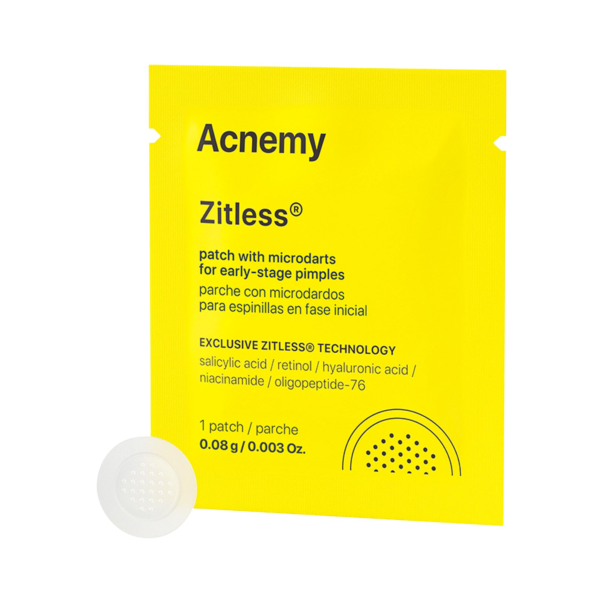 ACNEMY ZITLESS® - Microdart Anti-Acne Patches, 5 Pack – Internal Pimple Treatment with Retinol, Salicylic Acid and Niacinamide, Reduces Pimples Fast and Discreetly